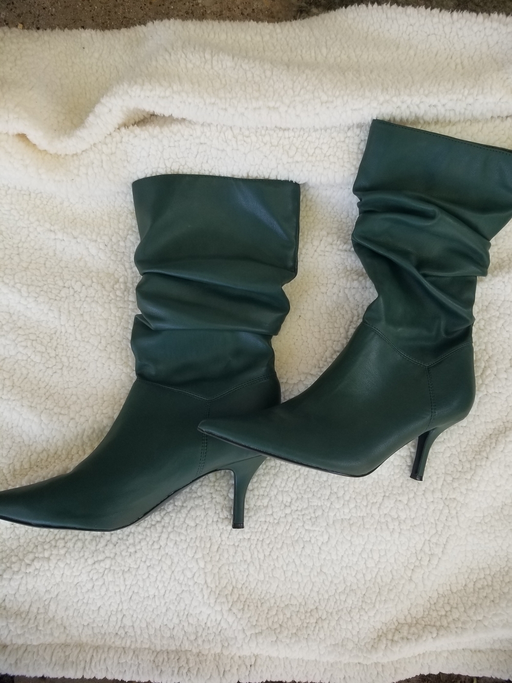 Women’s Pointed-Toe Dark Green Marc Fisher Boots - Picture 5 of 5
